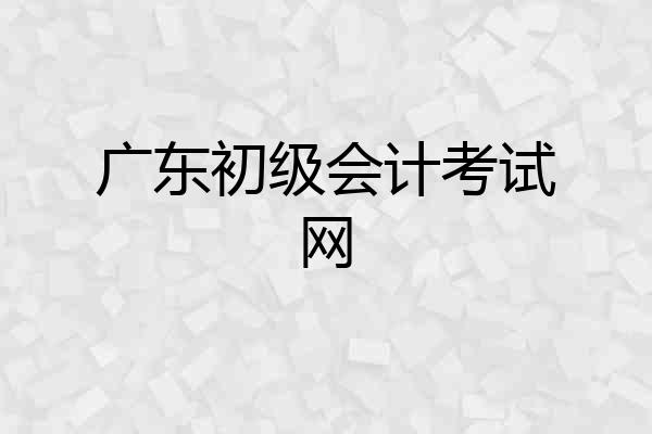 广东初级会计考试网