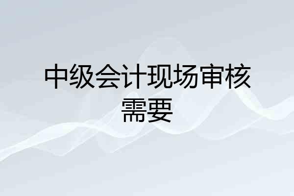 中级会计现场审核需要