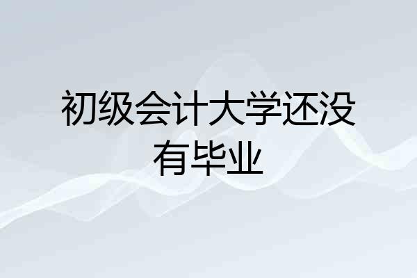 初级会计大学还没有毕业