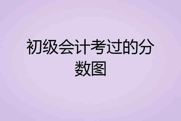 初级会计考过的分数图