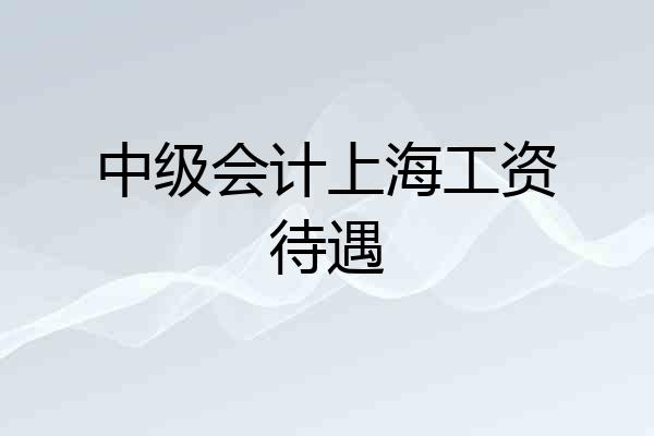 中级会计上海工资待遇