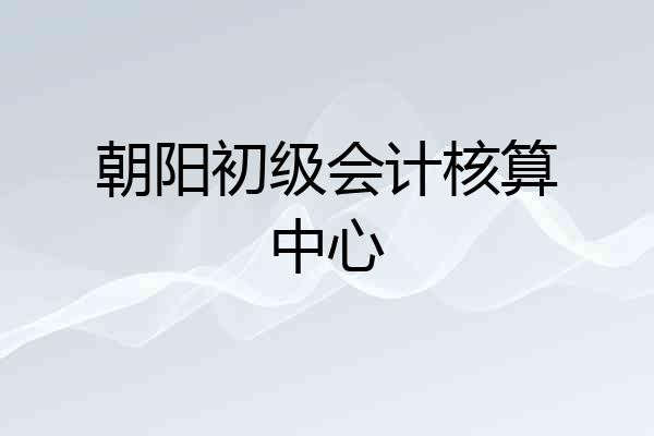 朝阳初级会计核算中心