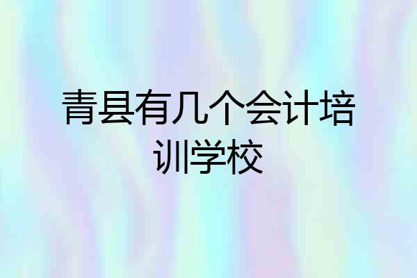 青县有几个会计培训学校