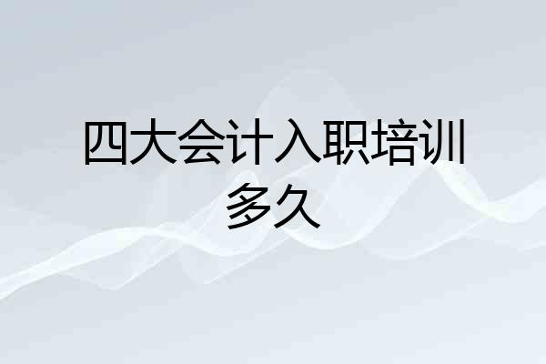 四大会计入职培训多久