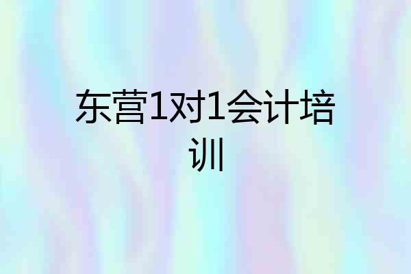 东营1对1会计培训