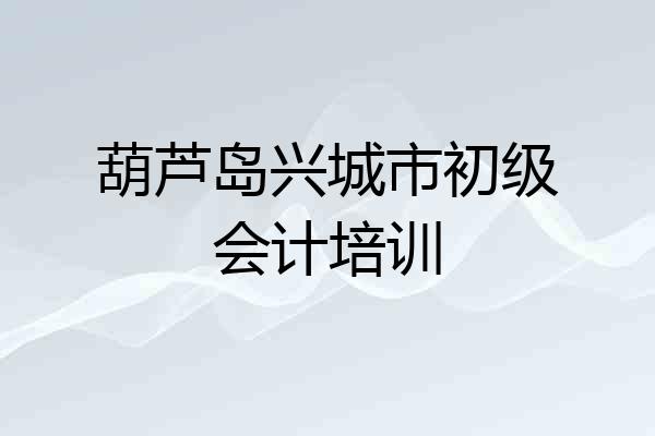葫芦岛兴城市初级会计培训
