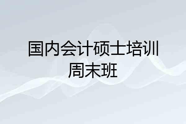国内会计硕士培训周末班