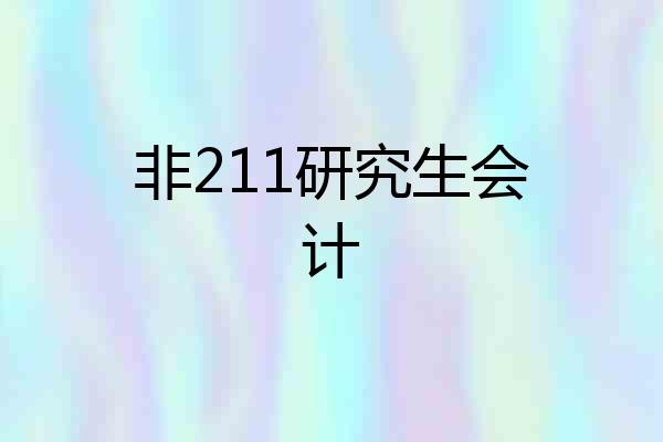 非211研究生会计