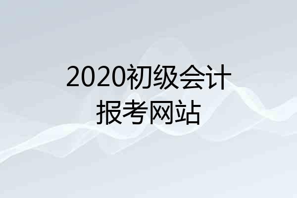2020初级会计报考网站