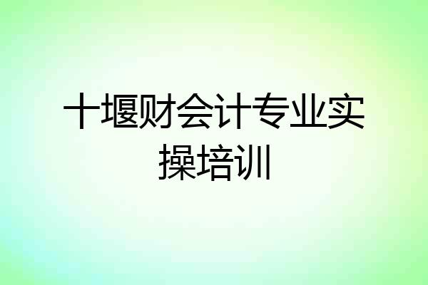 十堰财会计专业实操培训
