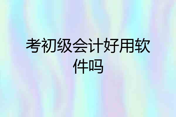 考初级会计好用软件吗