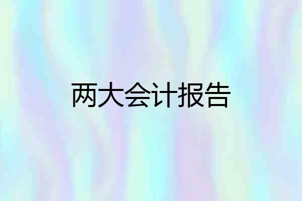 两大会计报告