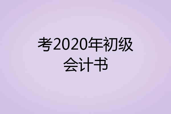 考2020年初级会计书