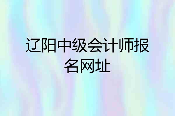 辽阳中级会计师报名网址