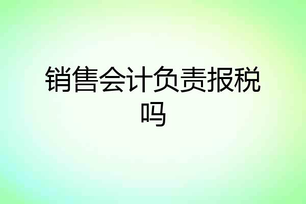 销售会计负责报税吗