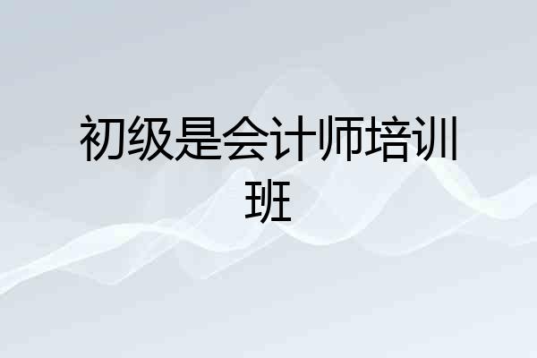 初级是会计师培训班