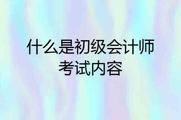 什么是初级会计师考试内容