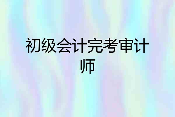 初级会计完考审计师