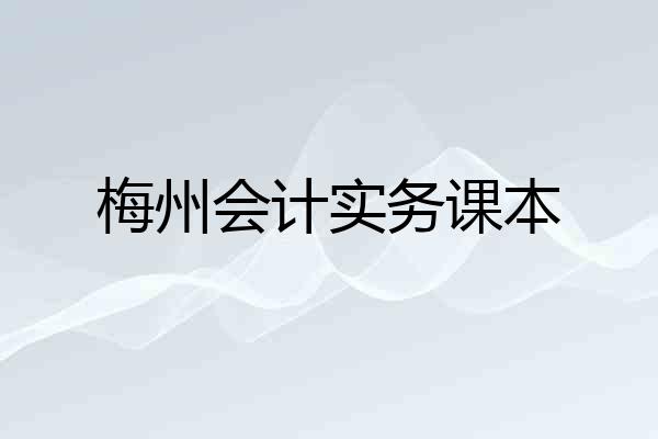 梅州会计实务课本