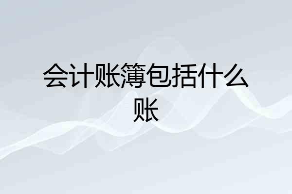 会计账簿包括什么账