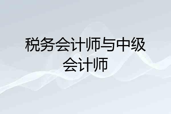税务会计师与中级会计师