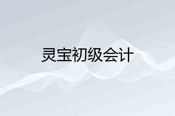 灵宝初级会计