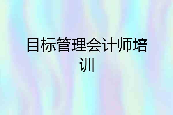 目标管理会计师培训