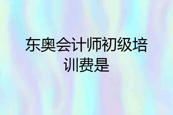 东奥会计师初级培训费是