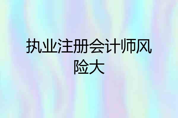 执业注册会计师风险大
