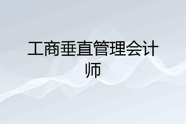 工商垂直管理会计师
