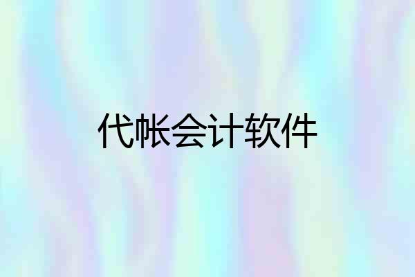 代帐会计软件