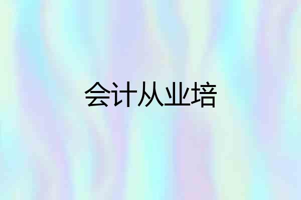 会计从业培