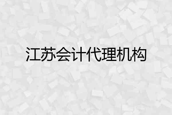 江苏会计代理机构