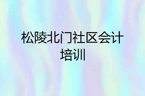 松陵北门社区会计培训
