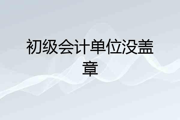 初级会计单位没盖章