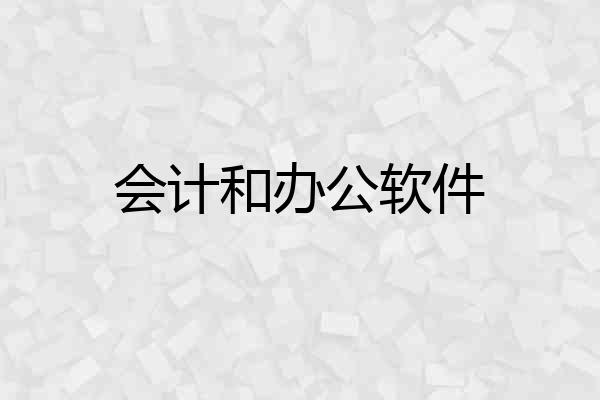 会计和办公软件