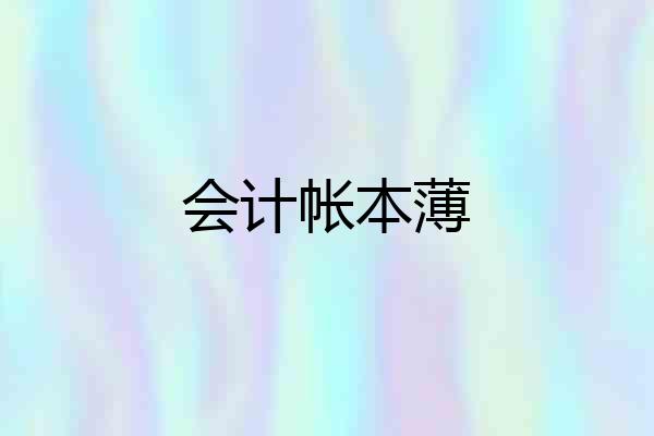会计帐本薄