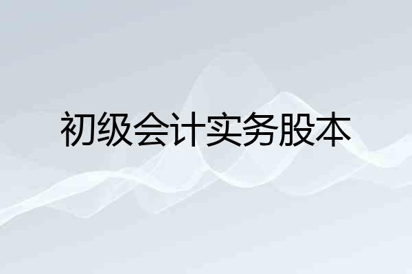 初级会计实务股本
