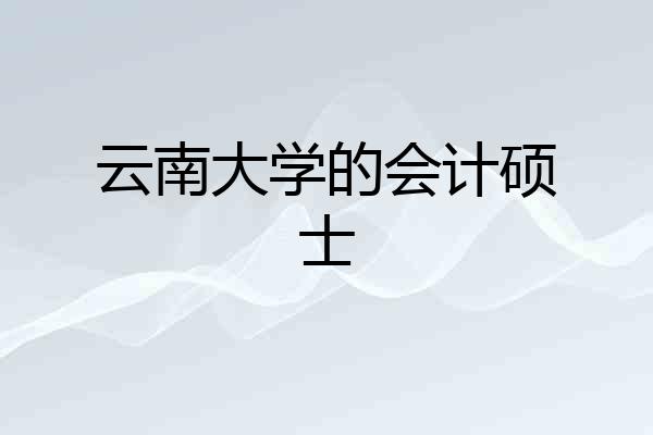 云南大学的会计硕士