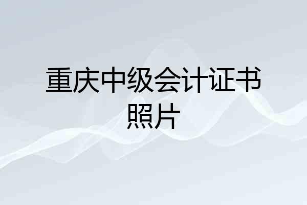 重庆中级会计证书照片