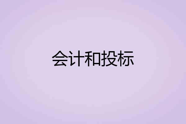 会计和投标