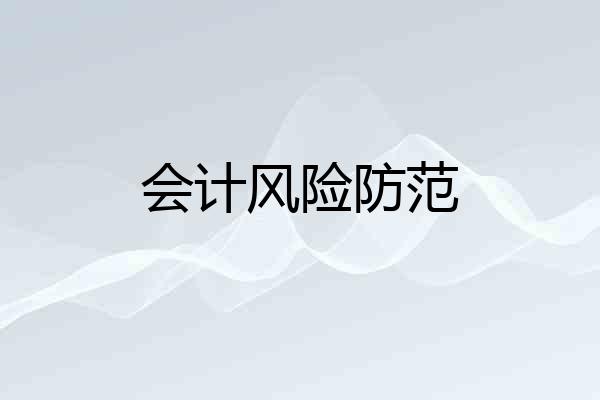会计风险防范