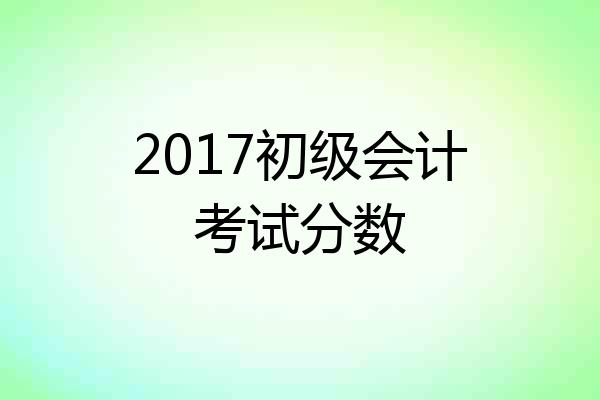 2017初级会计考试分数
