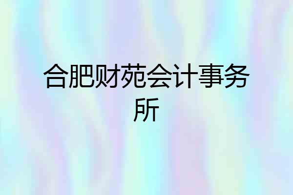 合肥财苑会计事务所
