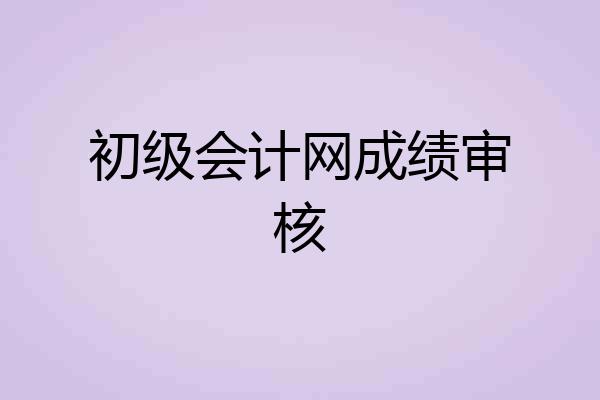 初级会计网成绩审核