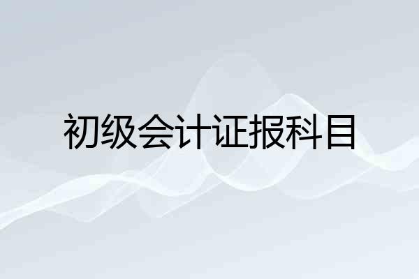 初级会计证报科目