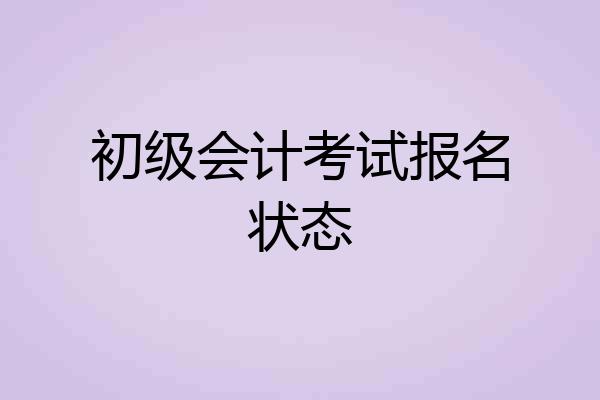 初级会计考试报名状态