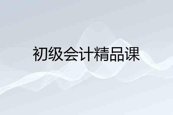 初级会计精品课