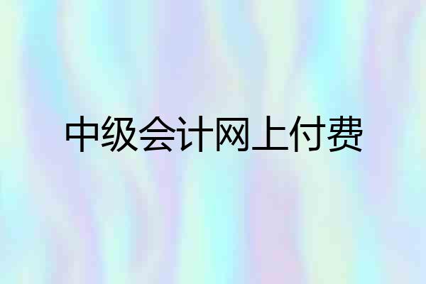 中级会计网上付费