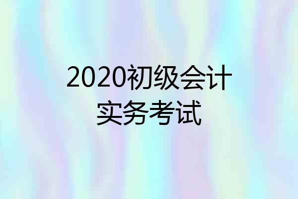 2020初级会计实务考试